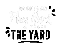 theyardcoffee work hard play hard work hard play hard the yard Sticker