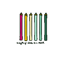 Paigemeredith rainbow colorful sketch colored pencils Sticker