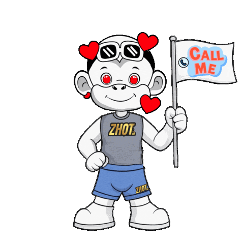 Call Me Heart Sticker by Zhot