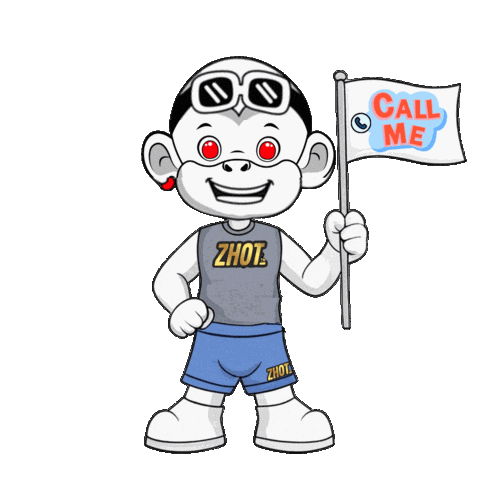 Call Me Smile Sticker by Zhot