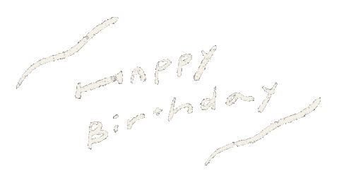 mei9903 birthday happy birthday 手書き おしゃれ Sticker