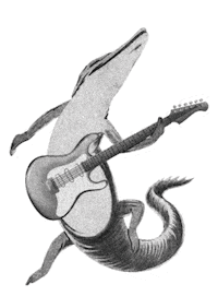 Crocodile Rock Guitar Sticker by Fernet Branca
