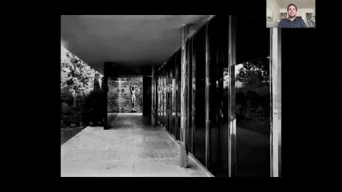lorenzokarasz giphygifmaker architecture tour mies van der rohe pavilion virtual guided tour GIF