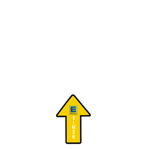 edeka_simonleinefelde giphyupload pfeil weiss gelb Sticker