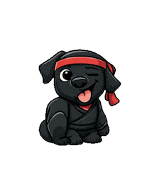 Black Dog Sticker