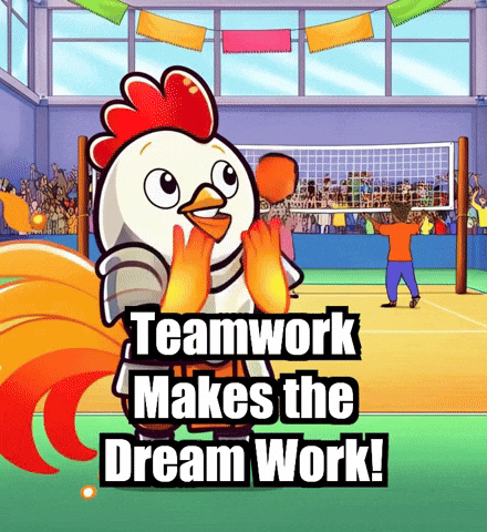 Teamwork Makes The Dream Work Community GIF by Zorooster