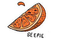 Seepie trippy orange weed frog Sticker