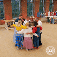 Friends Hug GIF by The Great British Sewing Bee