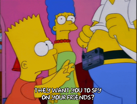 taping bart simpson GIF