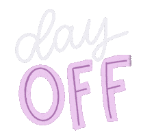 Day Off Typography Sticker