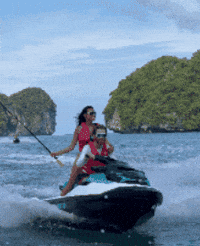 claireandpeter jet ski claireandpeter claire and peter GIF