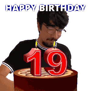 19Th Birthday 19 Years Old Sticker