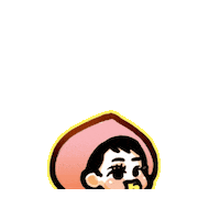 Atesushii peach baby girl calle chansoo Sticker