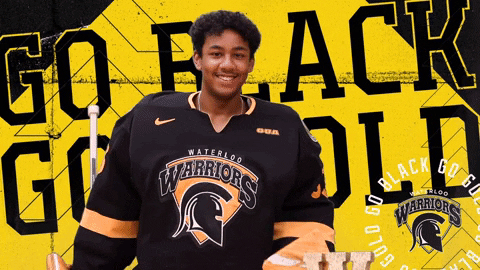 Black And Gold Celebration GIF by Waterloo Warriors