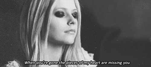 sad black and white GIF