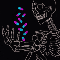 Mental Health Skeleton GIF by Mental Barf