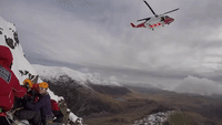 Mountain Rescue Team Recover Injured Climber From Steep Cliffs in Snowdonia