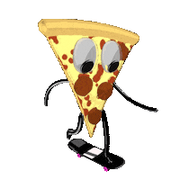 tinyswamp pizza skateboard sk8 tinyswamp Sticker