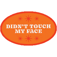 lsoong face quarantine badge no touching Sticker