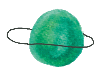 Saturn Sticker by Lennebelle Jewelry