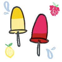 Lemon Raspberry Sticker by littlelifts