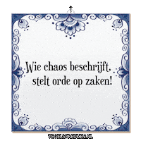 Focus Chaos Sticker by Tegelspreuken.nl