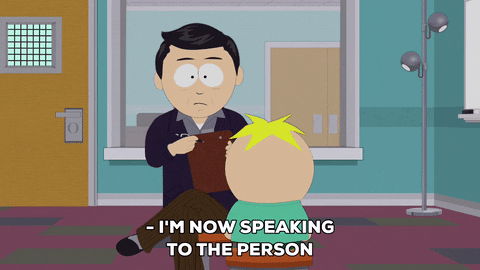 butters stotch interview GIF by South Park 