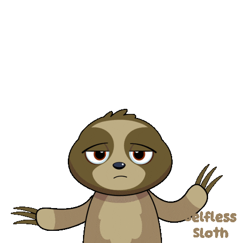 Meh Sloth Sticker by VeeFriends
