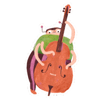 Bass Musician Sticker by pomelody
