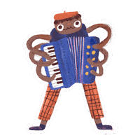 Spider Musician Sticker by pomelody