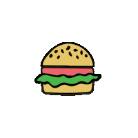 Food Burger Sticker by Royaume du Web