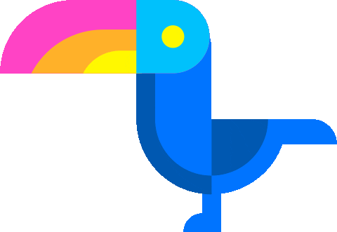 bird of paradise fun Sticker by Matt Crump
