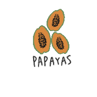abcg papayas Sticker by Andrea Caceres