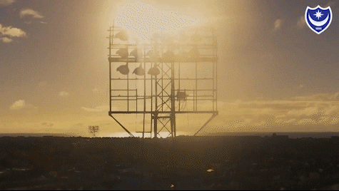 football stadium drone GIF by Portsmouth Football Club