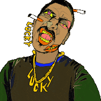 Hip Hop Good Luck Sticker by Dax Norman