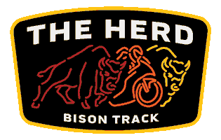 BisonTrack motorcycle bison stampede herd Sticker