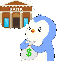 Penguin Think Sticker by Pudgy Penguins