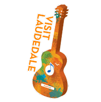 Guitar Riptide Sticker by Visit Lauderdale