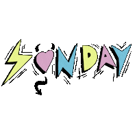Sunday Weekday Sticker by HUNKØN