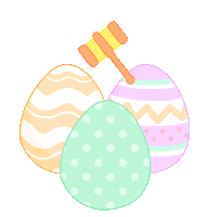 Easter Eggs Bunny Sticker