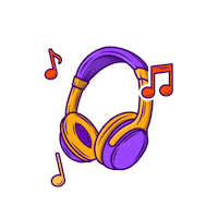 Earphones Sticker by Feria de cali