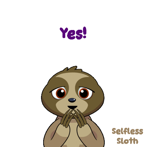 Sloth Yes Sticker by VeeFriends