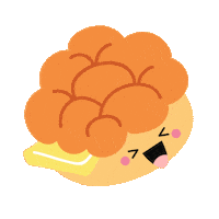 Screaming Pineapple Bun Sticker by theweebean