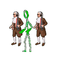 Jamming Founding Father Sticker