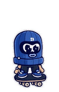 Hisebasss happy sport cool blue Sticker