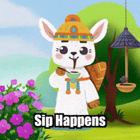 Morning Sip Happens GIF by Llamaozi