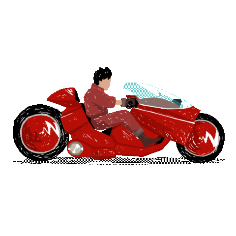 On My Way Motorcycle Sticker by EVANREDBORJA