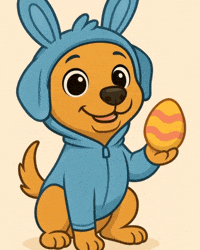 feraznft dog easter pascoa caramelo GIF