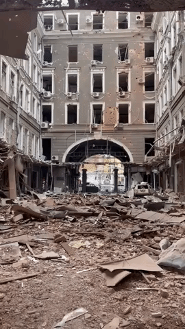 Kharkiv's Historic Center Battered by Russian Attacks