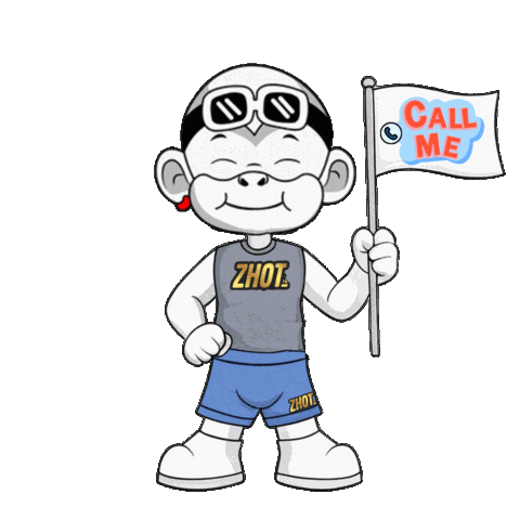 Happy Call Me Sticker by Zhot
